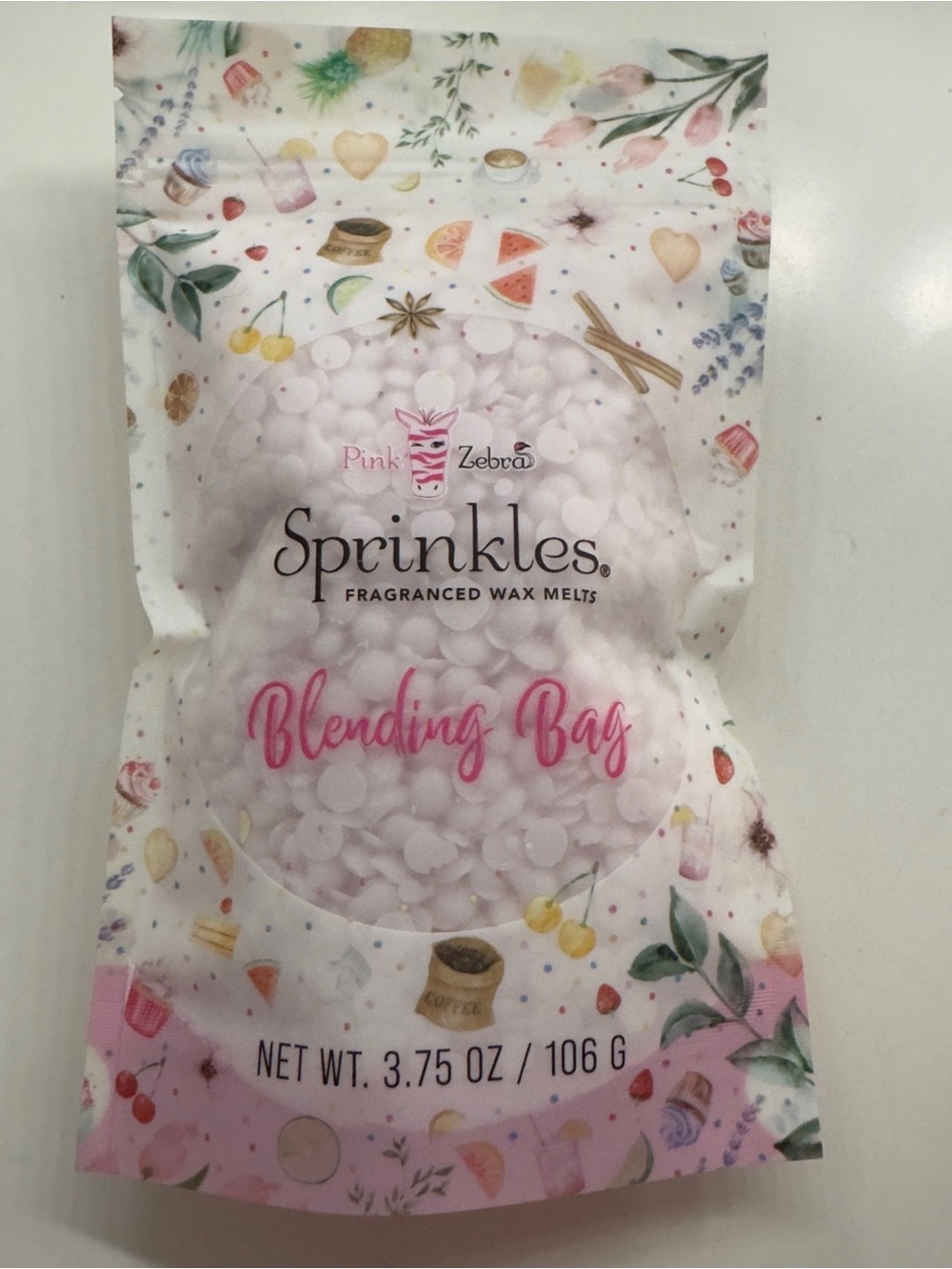 Pink Zebra Pink and White Sprinkles Fragrance Blending Bag
